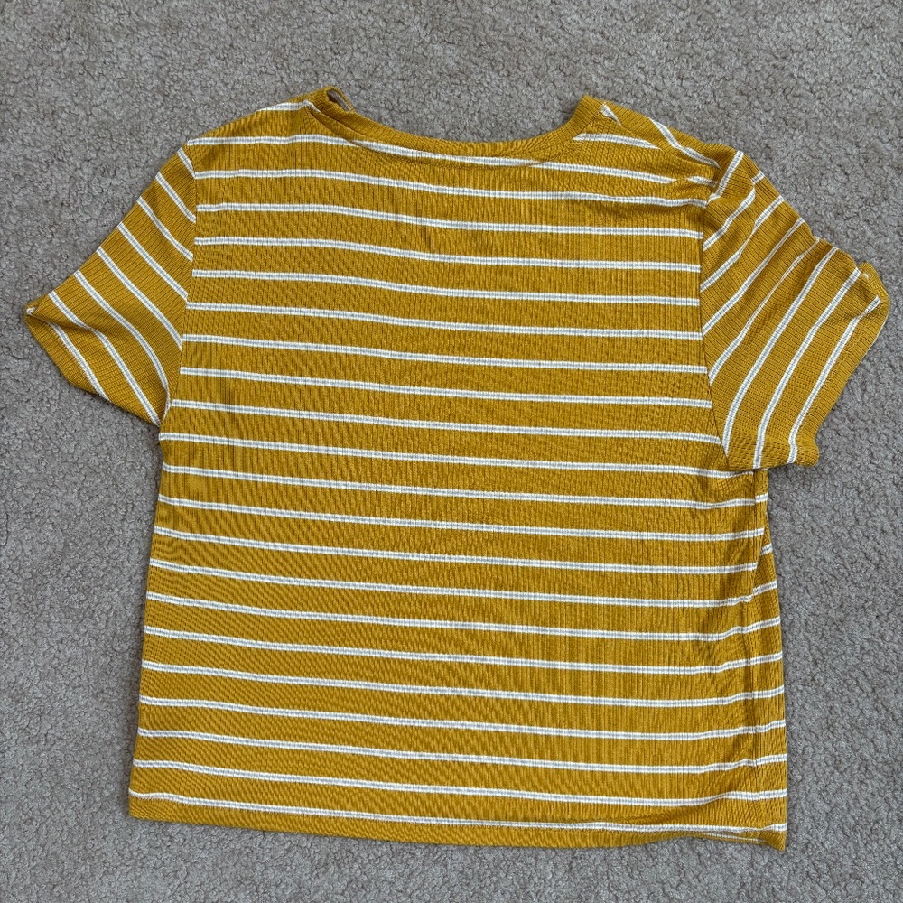 Yellow/white striped shirt